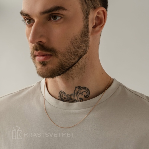 Цепь из красного золота 585, плетение «Якорь»